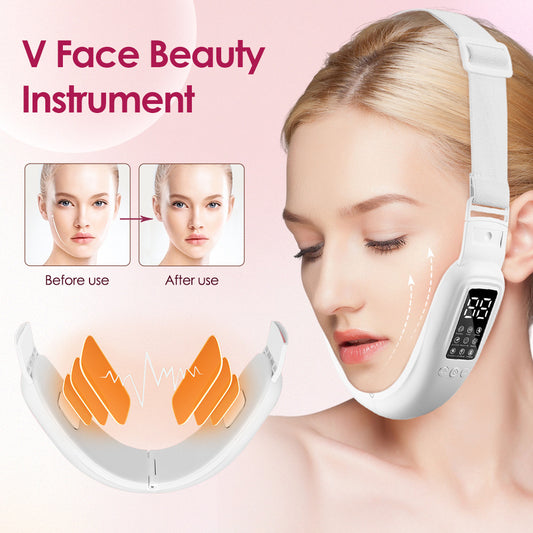 V15 Gear Heating Model Facial Lifting And Tightening Double Chin Micro Current Face Slimming Device