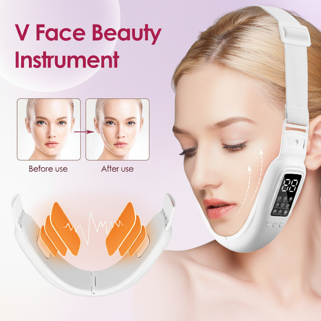 V15 Gear Heating Model Facial Lifting And Tightening Double Chin Micro Current Face Slimming Device