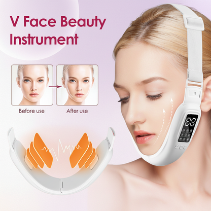 V15 Gear Heating Model Facial Lifting And Tightening Double Chin Micro Current Face Slimming Device