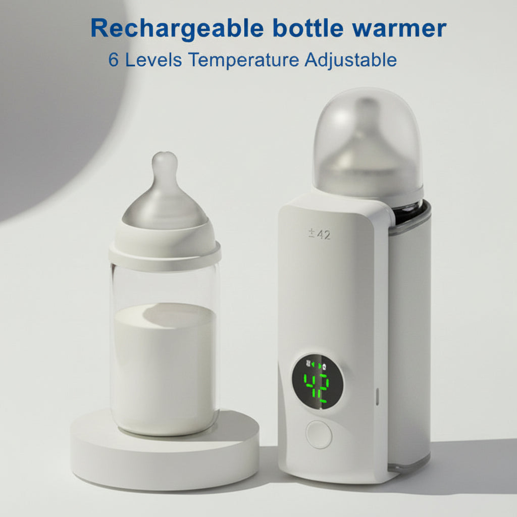 Portable Rechargeable Baby Bottle Warmer, USB Charging, Constant Temperature Milk Warmer Insulation Sleeve