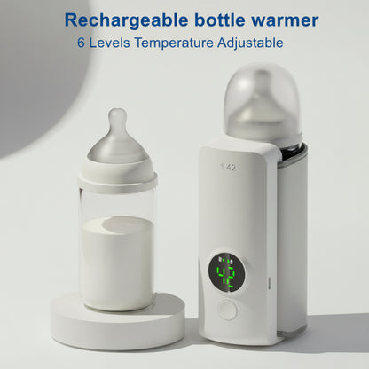 Portable Rechargeable Baby Bottle Warmer, USB Charging, Constant Temperature Milk Warmer Insulation Sleeve