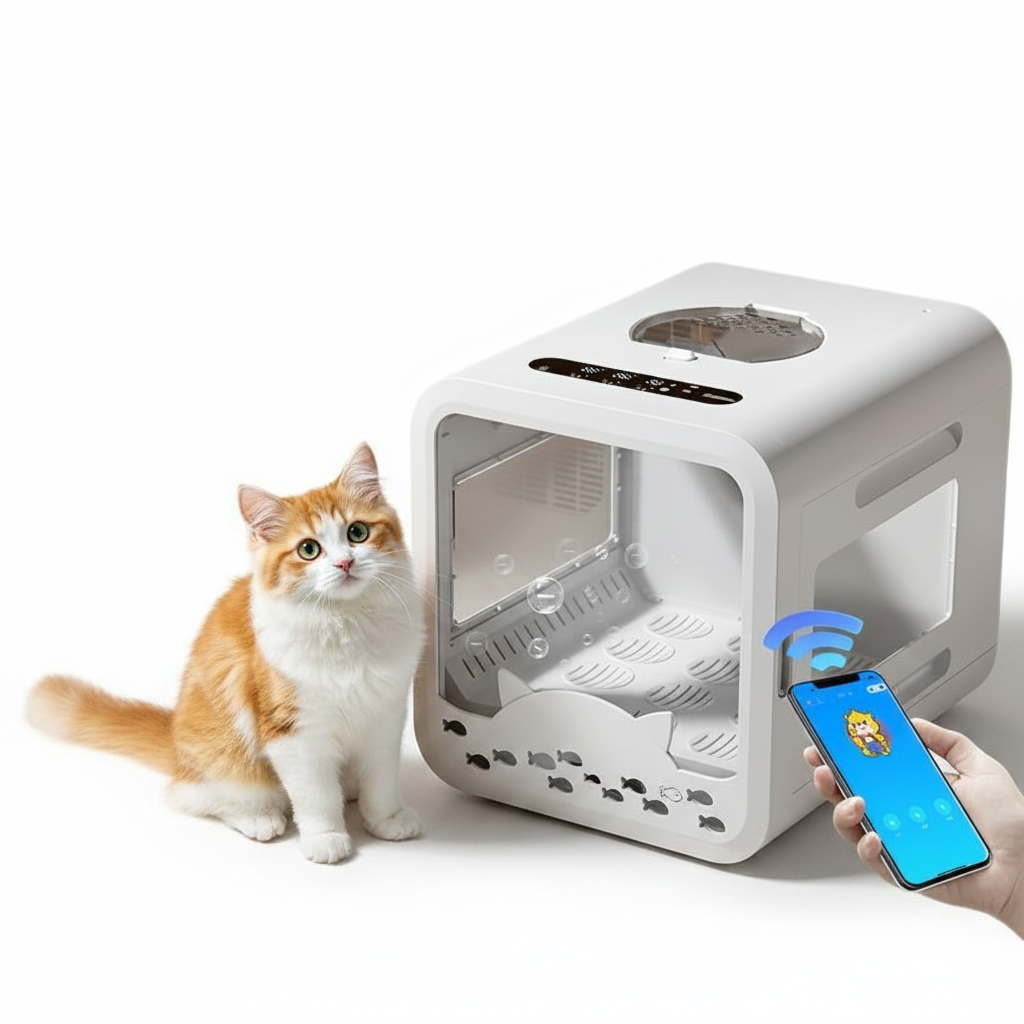 Smart Quiet Fully Automatic Cat Bathing Device For Home Use