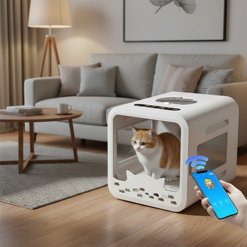 Smart Quiet Fully Automatic Cat Bathing Device For Home Use