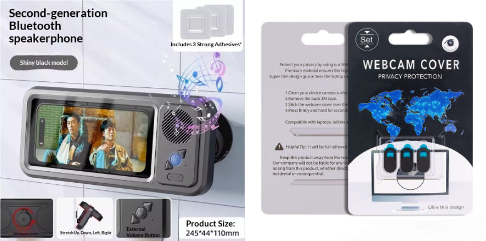 Bathroom Waterproof Mobile Phone Box Bluetooth Speaker Audio Bath TV Stand Mobile Phone Holder 360 Degree Rotation Touch Screen