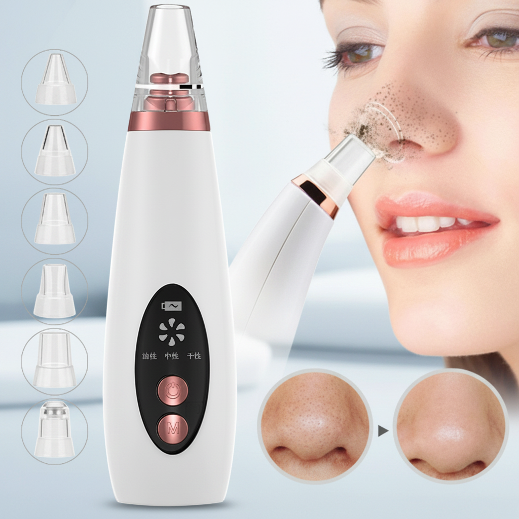 Blackhead Pore Vacuum Cleaner Nose Cleanser Blackheads Remover Blackhead Acne Removal Button Face Suction Beauty Skin Care Tool