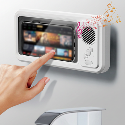 Bathroom Waterproof Mobile Phone Box Bluetooth Speaker Audio Bath TV Stand Mobile Phone Holder 360 Degree Rotation Touch Screen