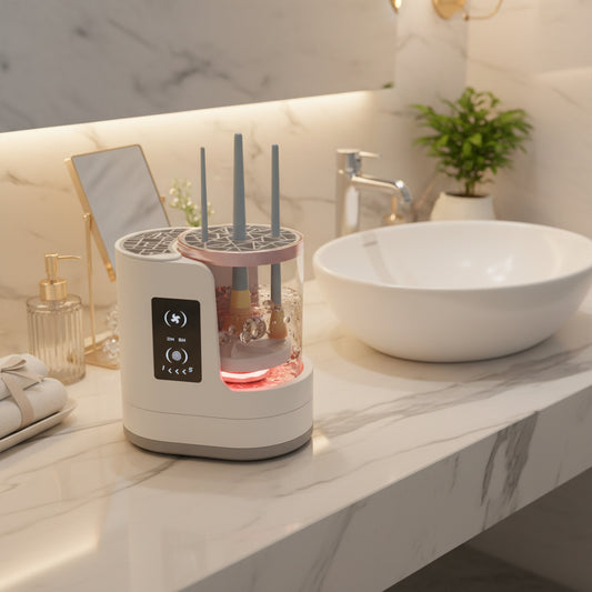 Electric Makeup Brush Cleaner Rechargeable Makeup Brushes Cleaning Tool Automatic Makeup Brush Cleaning Stand Device