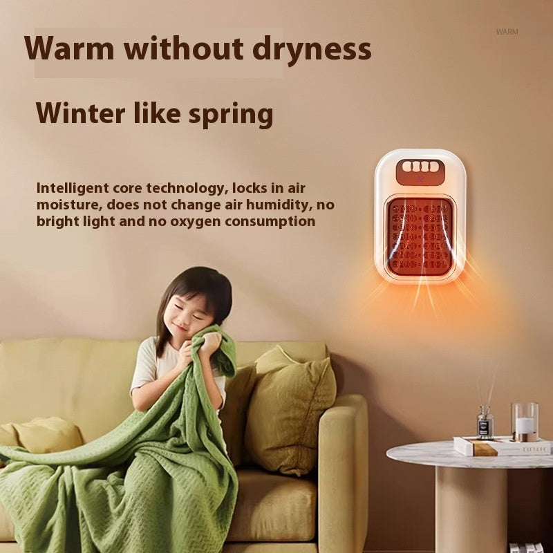 Wall Mounted Electric Heater with Remote, Adjustable Silent Thermostat for Home & Office