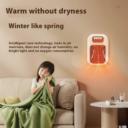 Wall Mounted Electric Heater with Remote, Adjustable Silent Thermostat for Home & Office