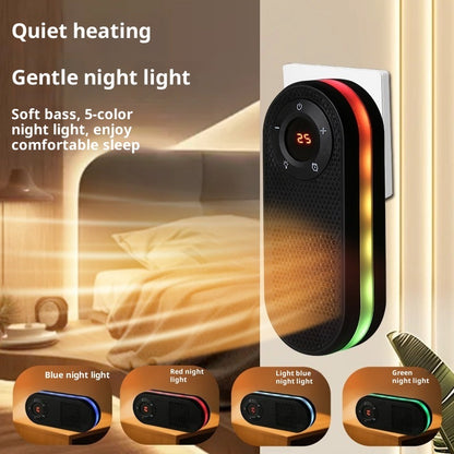 Portable Electric Space Heater, 180° Rotatable with Remote, LED Display, Timer & Overheat Protection