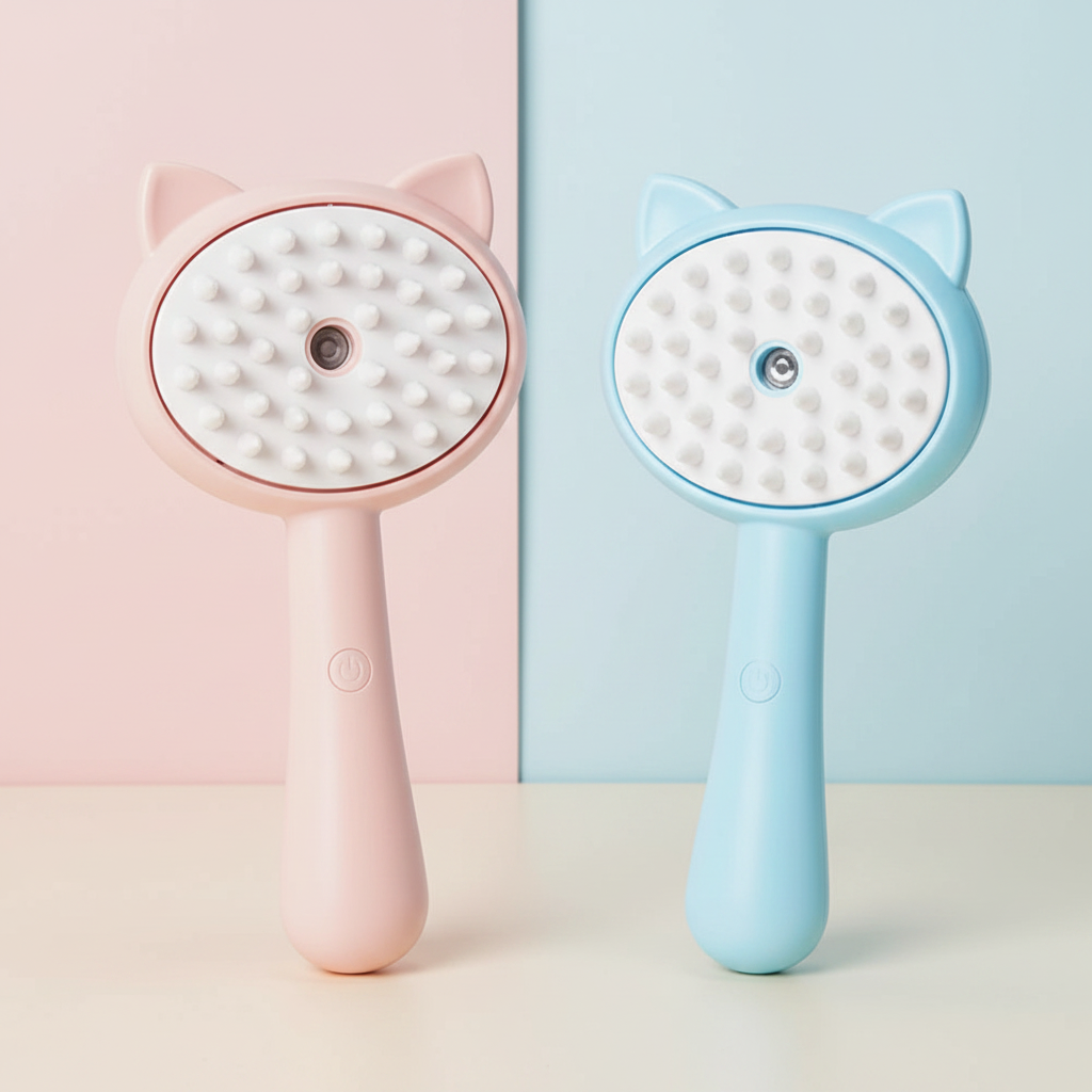 Hair Cleaning Brush With Mist Multifunctional Cat Grooming Brush Rechargeable Self Cleaning Slicker Brush For Pets Dogs & Catsb Pet Products