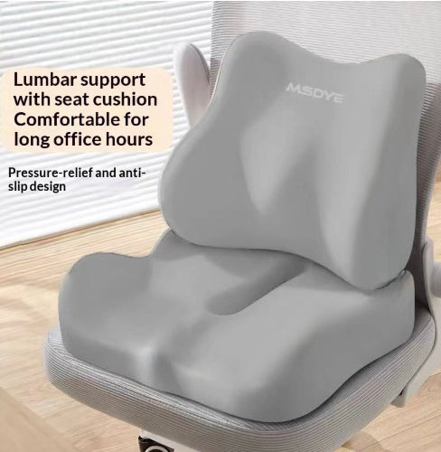 Office Chair Lumbar Support Cushion Memory Foam Seat Cushion And Lumbar Pillow