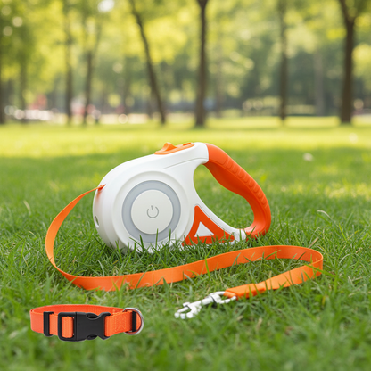 Dog Leash Retractable Leash And Dog Collar Spotlight Automatic Pet Dog Cat Traction Rope For Small Medium Dogs Pet Product