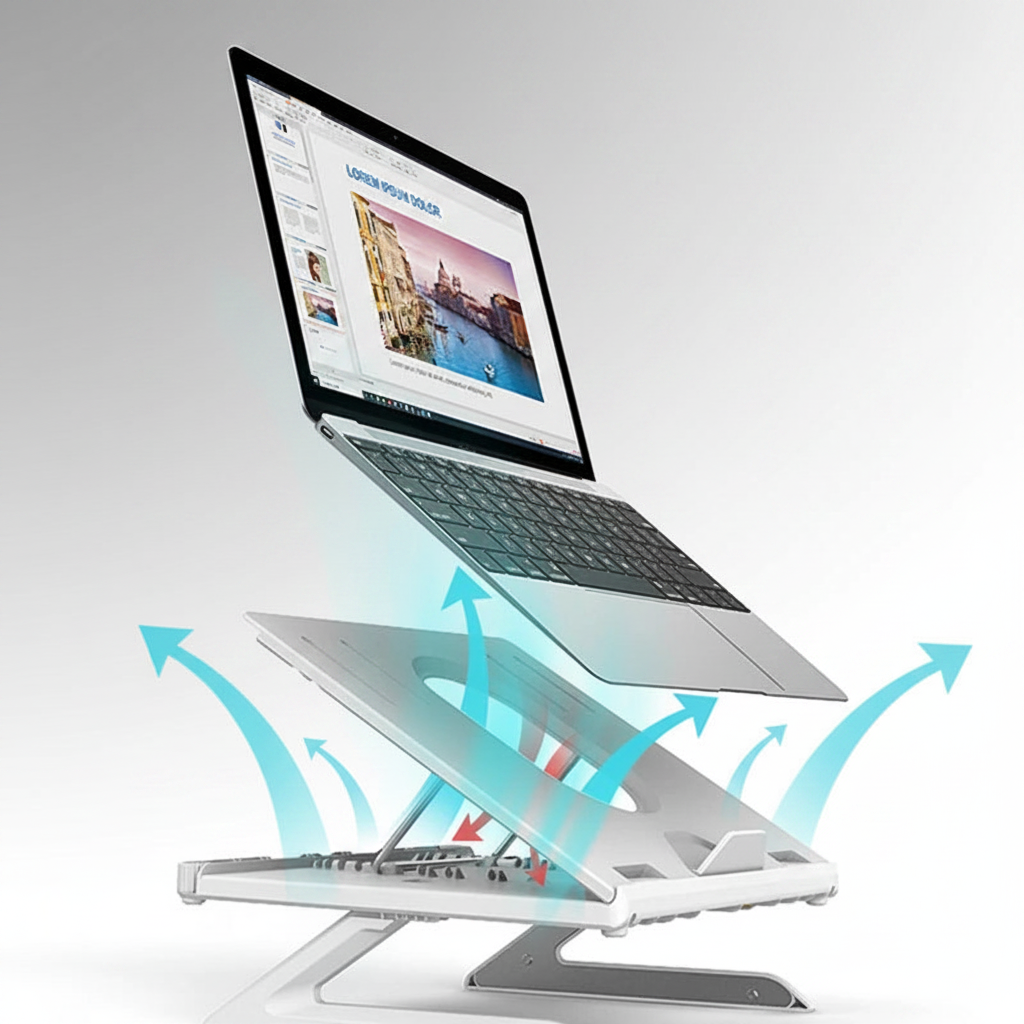 New Laptop Stand Multifunctional Folding Lift Portable Laptop Stand Monitor Increase Rack Aluminum Alloy Base